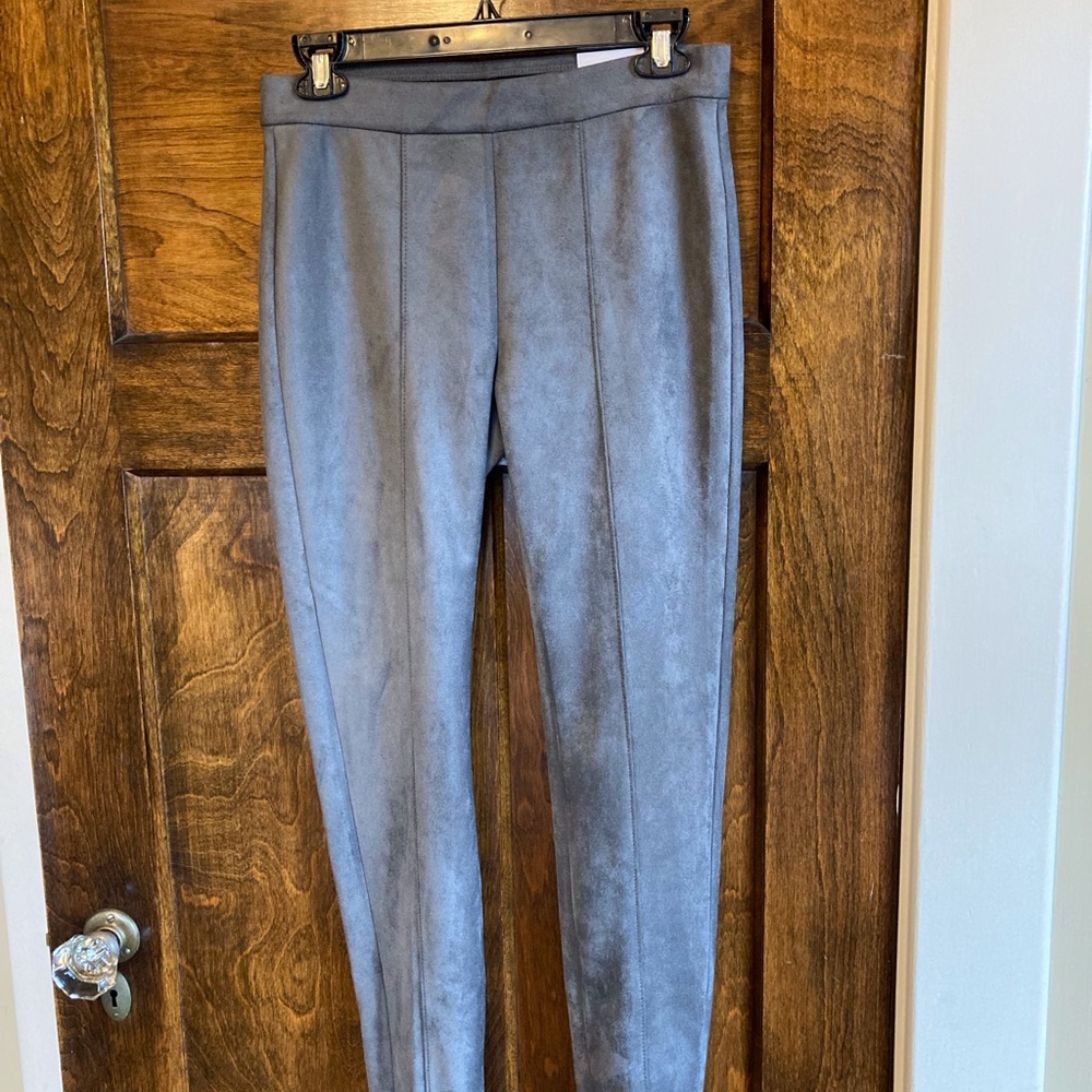 White House Black Market faux suede leggings